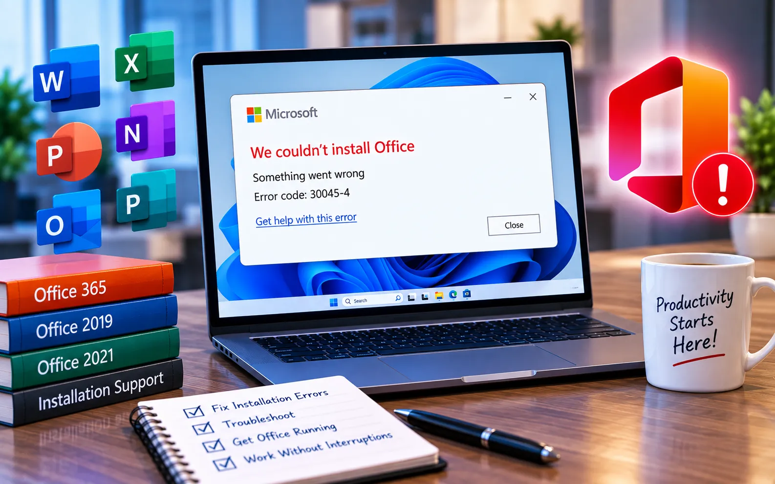 Microsoft Office Error Code 30045-4 fix
